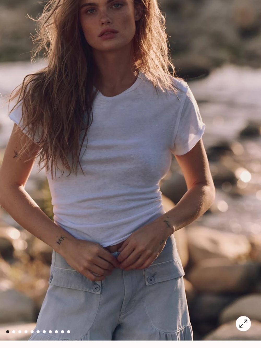 Free people Nova T size L white